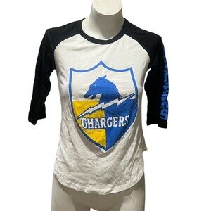 Junk Food  Retro Shield Logo Raglan 3/4 Sleeve Shirt White/Black